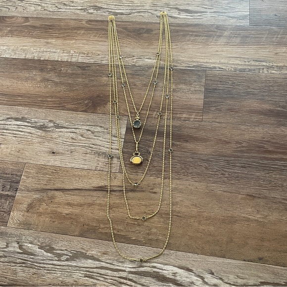 Vintage 60’s gold tone Goldette layered necklace - Picture 2 of 9